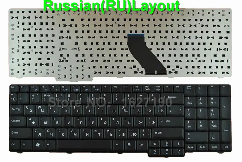 

New RU Russia Keyboard for ACER AS7000 9400 BLACK RU Laptop Keyboards