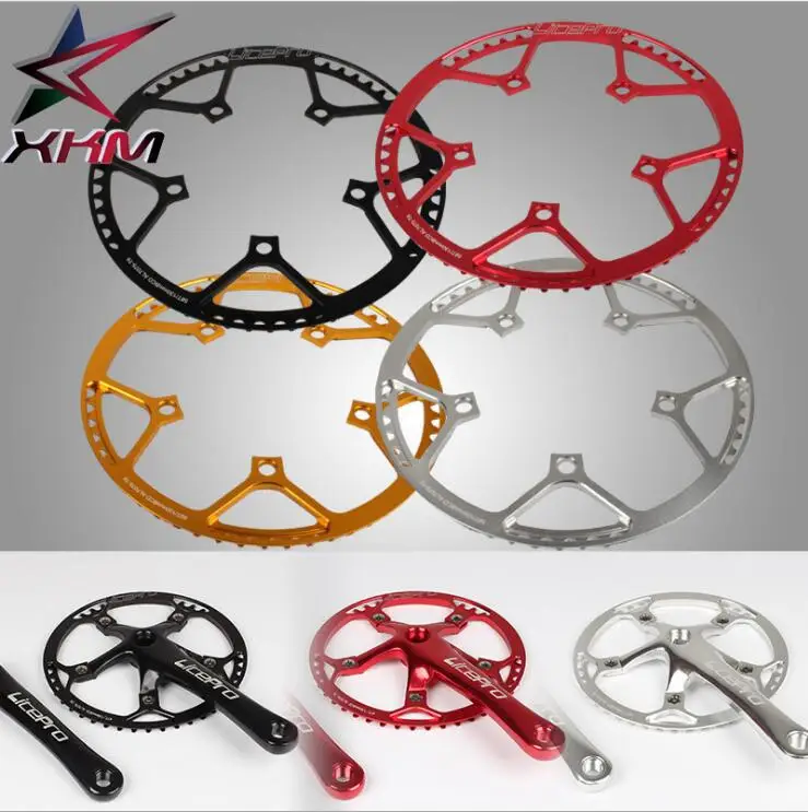 Litepro Single Speed 130BCD Folding bike Crankset BMX Chainwheel 45/47/53/56/58T Chain Wheel 170mm Crank Chain Ring