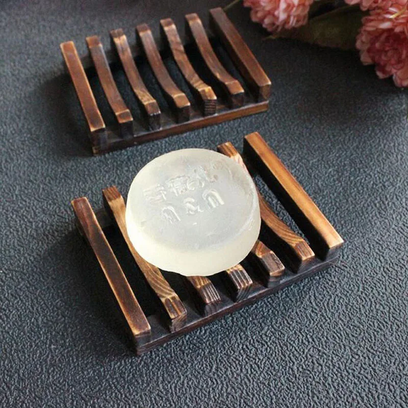 Vintage Style Bathroom Soap Tray Handmade Wood Dish Box Wooden Soap Dishes Home Decoration Bathroom Accessories ZA4324