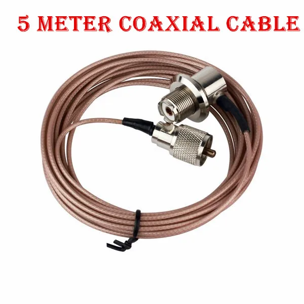 

Pink 5 Meter Coaxial Cable UHF/PL-259 Male to Female for YAESU for ICOM for qyt 8900 7900D Mobile Radio Walkie Talkie Antenna