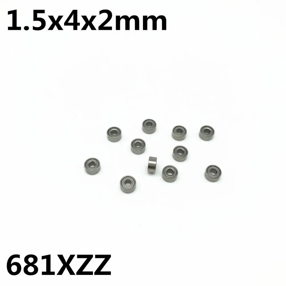 10 stks 681XZZ L-415ZZ 1.5x4x2mm diepgroefkogellager Miniatuur lager Hoge kwaliteit modelvliegtuigen 681 681X