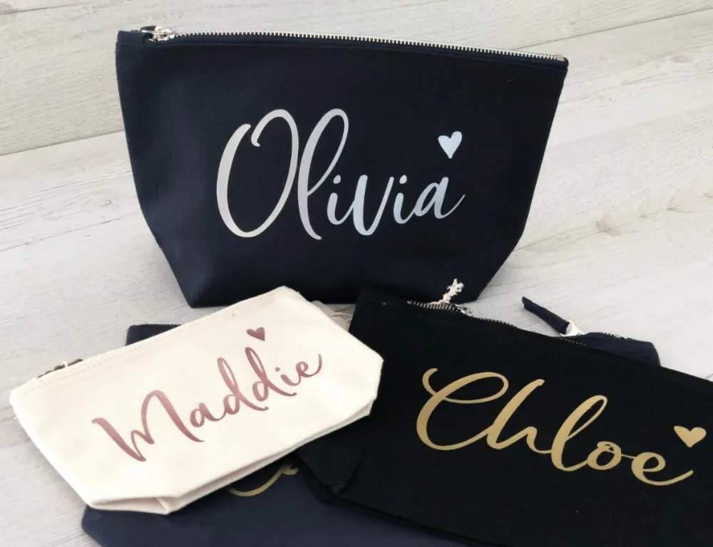 personalise will you be my bridesmaid makeup pouches wedding Gift Make Up Cosmetic Bags Unique Gift for Bridal Party Bags