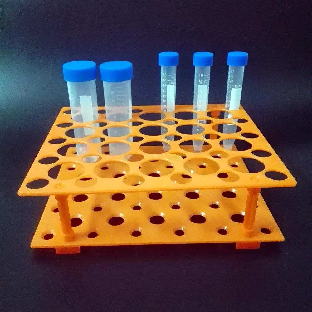 2 piece ,50-Holes ,Detachable Centrifuge Tube Racks with Different size  holes Suitable for 10ml,15ml,50ml Tubes