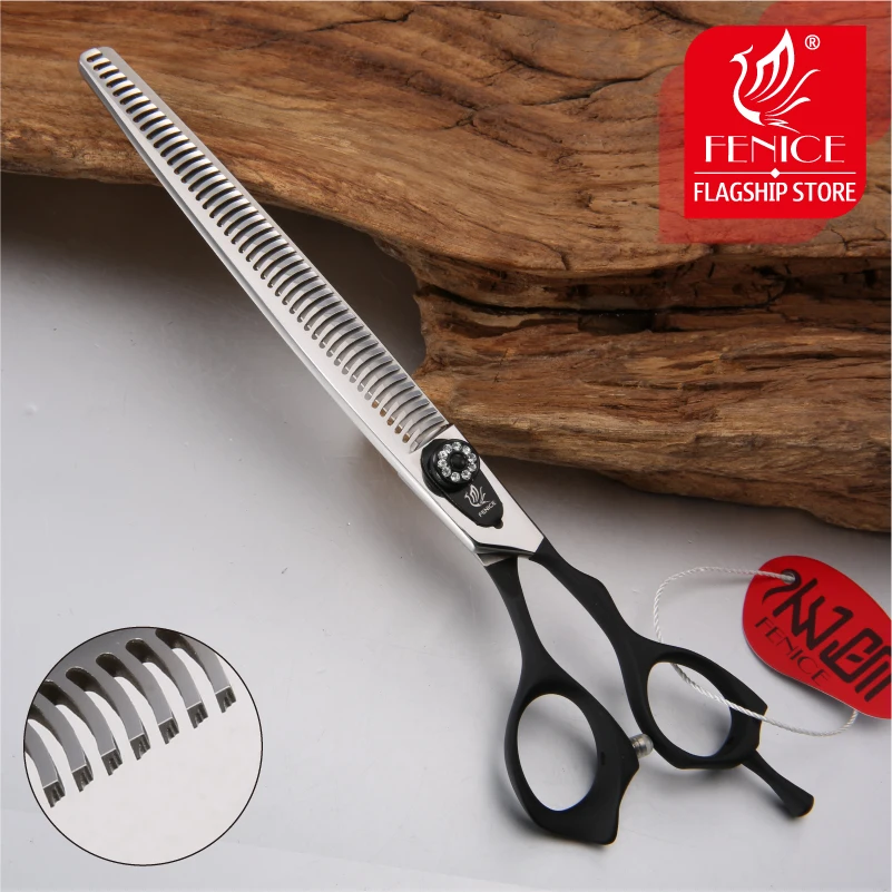 Imagem -03 - Fenice Professional Pet Grooming Scissors Tesouras Espessadas para Cães Corte de Dentes Finos 8.0 Alta Qualidade