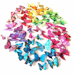 New Gossip Girl Same Style 12Pcs/Set 3D Butterfly Wall Stickers Living Room Butterflies Decors For Home Fridge Decoration