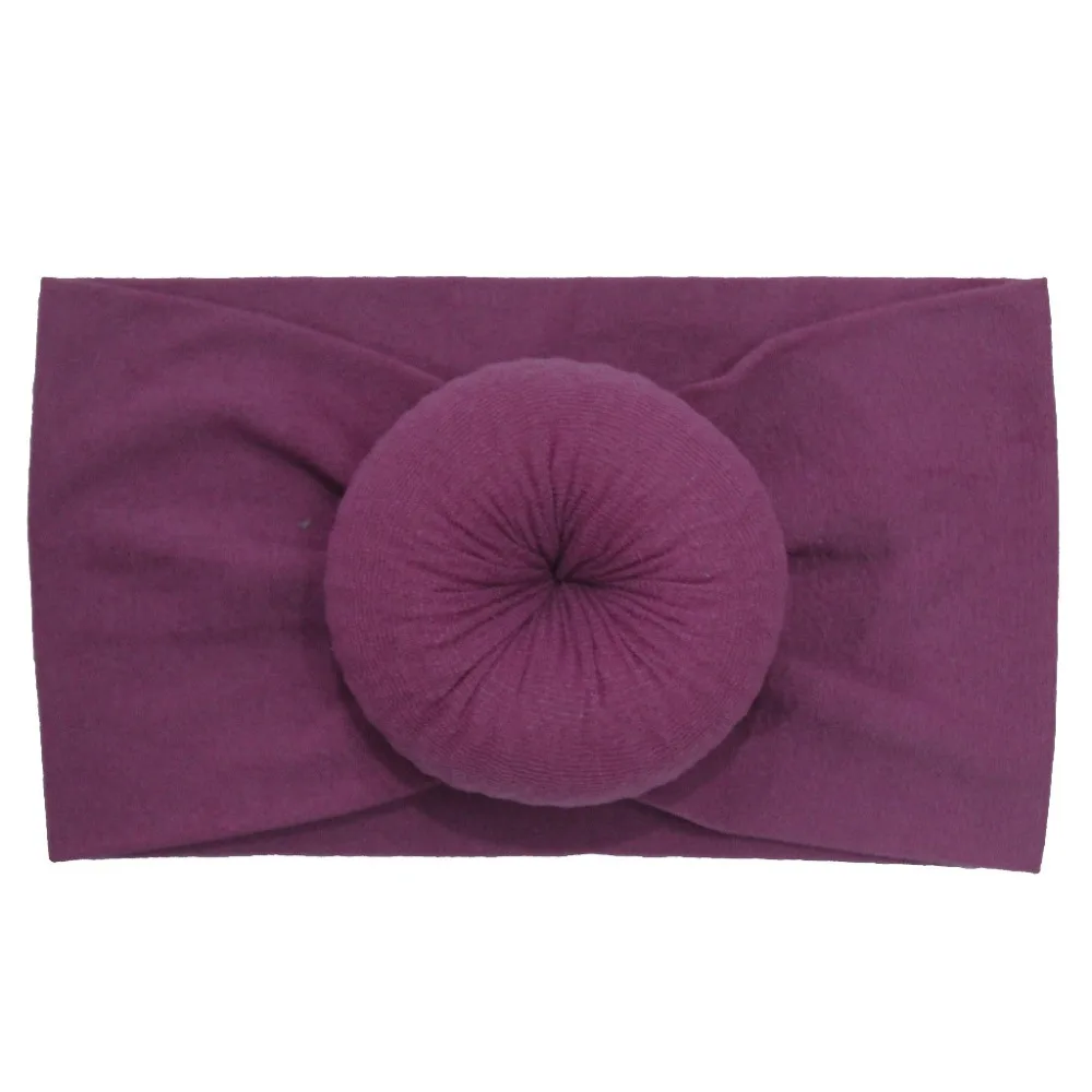 Turbante de nailon para bebé recién nacido, diadema elástica con nudo redondo, accesorios para el cabello, envolturas para la cabeza para niña y niño