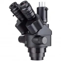 AmScope – tête de Microscope trinoculaire stéréo à Zoom 7X-45X, simulateur de focale d'objectif noire, équipement de réparation de téléphones portables