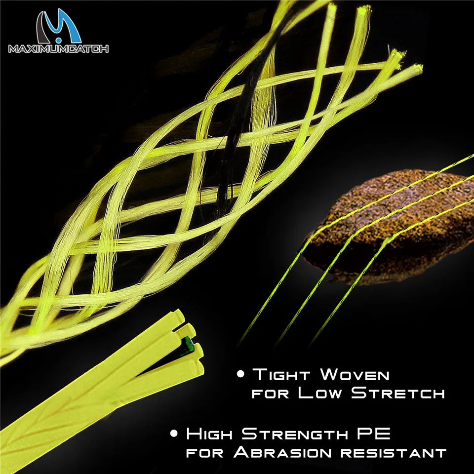 Maximumcatch 20/30LB 100/300 jardów pleciona żyłka podkładowa Wielokolorowa żyłka muchowa — zdjęcie 6