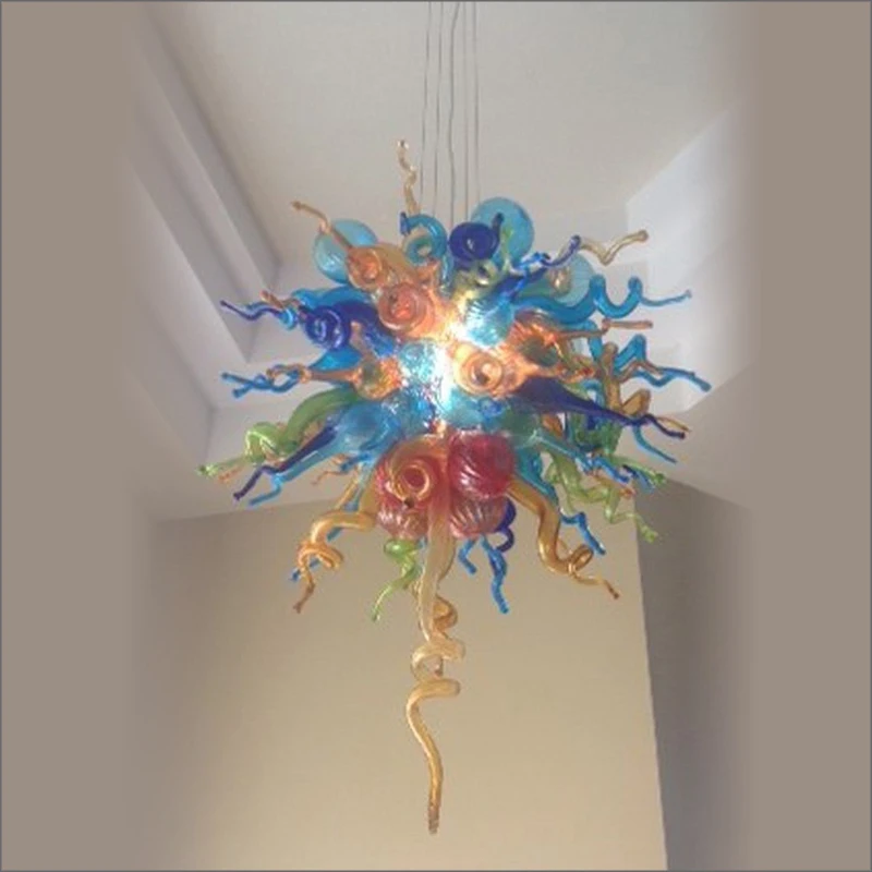 

Handicraft Art GLass Lighting LED Blown Glass Chandelier Light Blown Glass Air Shipping AC Led Bulbs 120v/240v