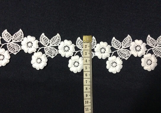 5.3cm exquisite milk fibre embroidery lace trim,XERY-DC0519C