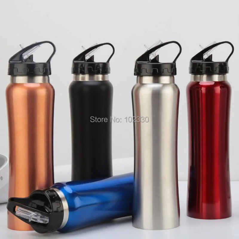 24pcs 500ml 17oz Water Bottle Stainless Steel Beer Vacuum Flask Double Wall Insulated Cup With Straw Lid