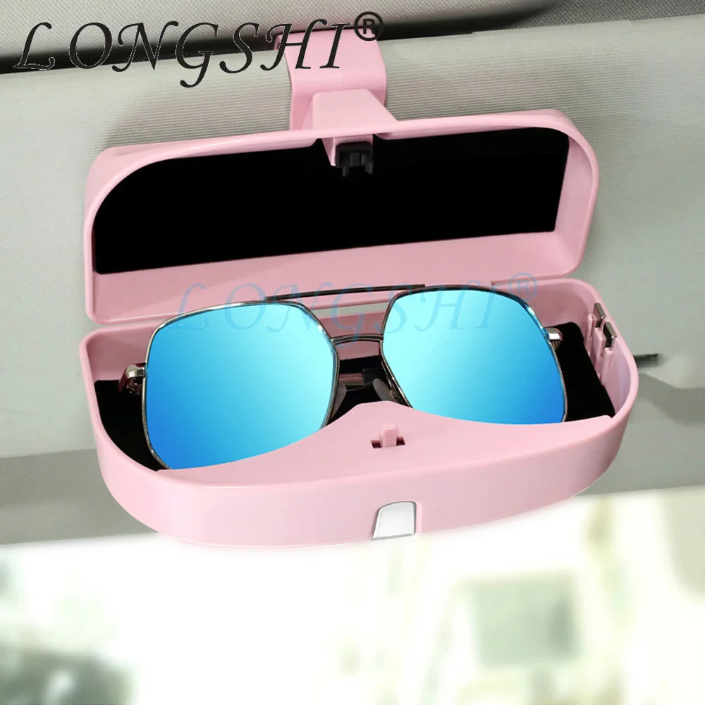 

LONGSHI Car-Styling,Universal Car Sun Visor Glasses Box Sunglasses Ticket Receipt Clip Storage Holder Glasses Cards Car Holder