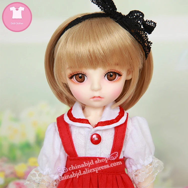 BJD SD Doll Clothes 1/6 Shirt Suspender Skirt Cuteno Institute Style For LCC YF6-183 Dolls Accessories