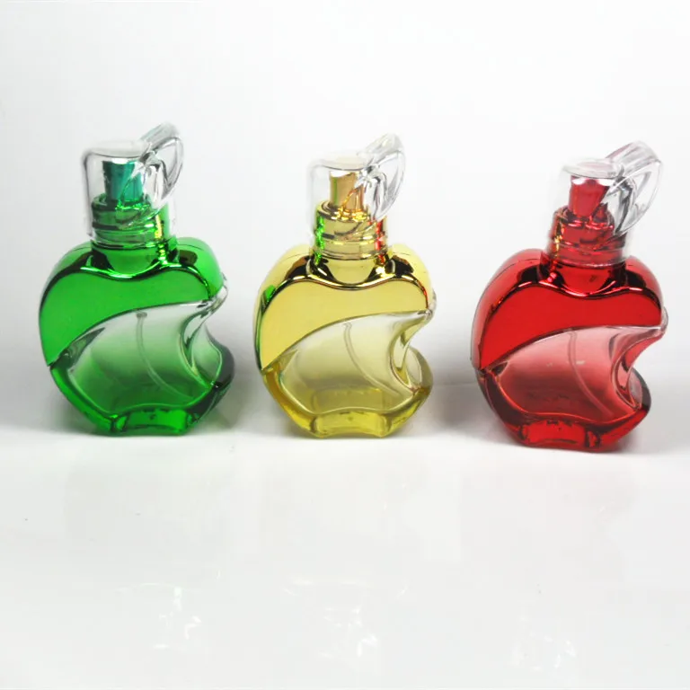 

100pcs apple spray perfume bottle 15ML , colorful 15ml glass perfume bottle supplier,15 ml art glass perfume bottle with sprayer