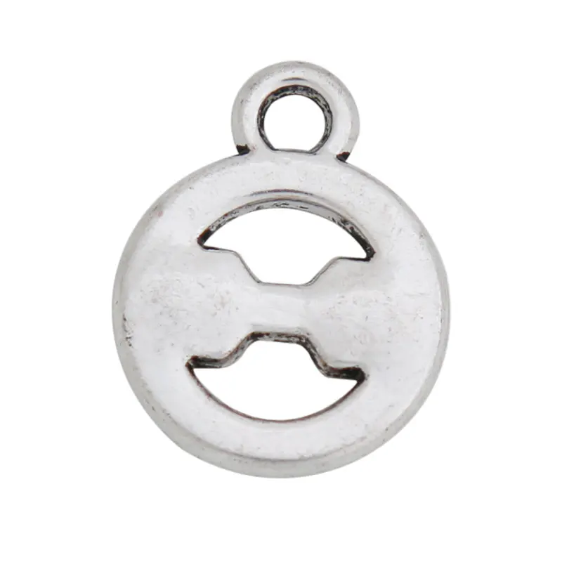 

RAINXTAR Online Wholesale Zinc Alloy Greek Letter Charms Theta Shape Vintage Charms 11*14mm AAC884