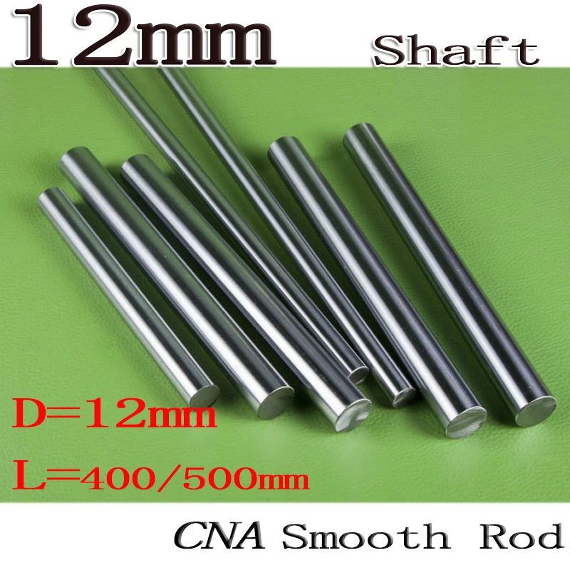 

Linear Shaft 12mm 400mm+ 500mm each 2 pcs chrome plated Cylinder Linear Rail Round Rod Shaft Linear Motion Shaft CNC parts