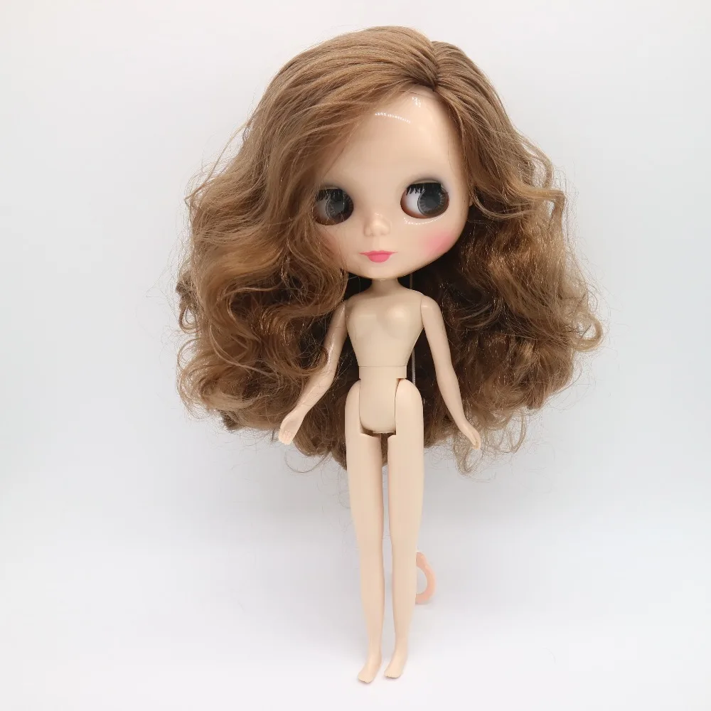 Nude blyth doll (brown curly hair)