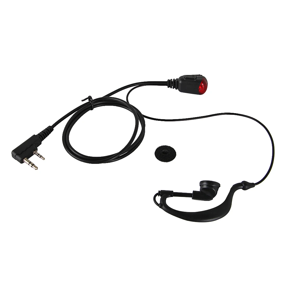 CES-Ear Hook LED Headphones Headset Earpiece Earphone for BAOFENG UV5R/KENWOOD/HYT Walkie Talkie Radio