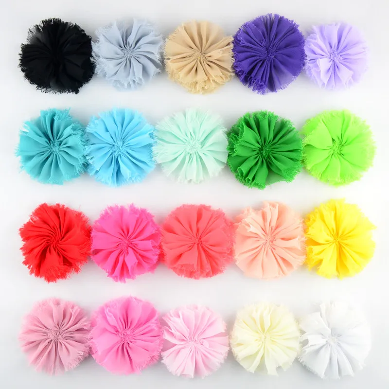 20pcs/lot , 3 inch ballerina flowers, fabric flower, shabby chiffon flowers