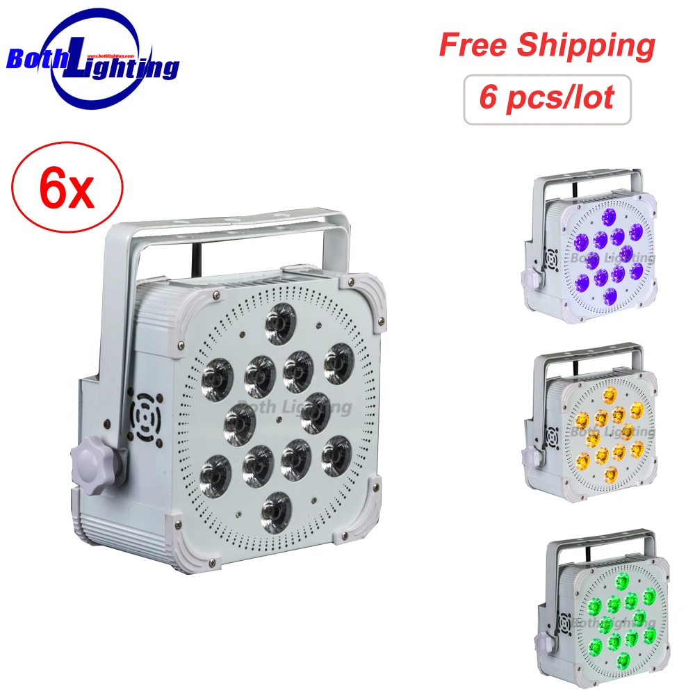 

Best price 12x18W RGBAW UV Rechargeable Wash LED Uplights Wireless Battery Powered LED Par Uplighting for Wedding