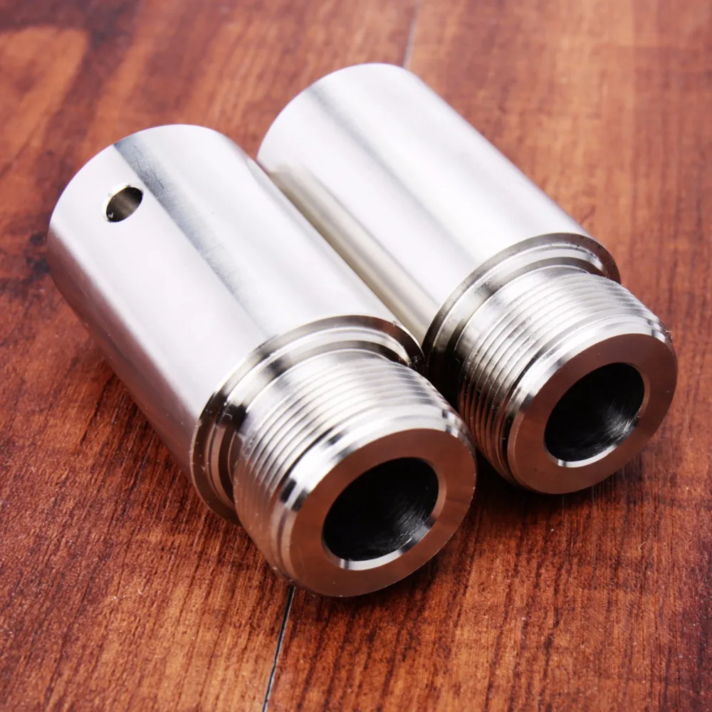 39mm Stainless Fork Tube 2in Extensions For Harley Dyna Glide Sportster FXD XL 883 1200 Models