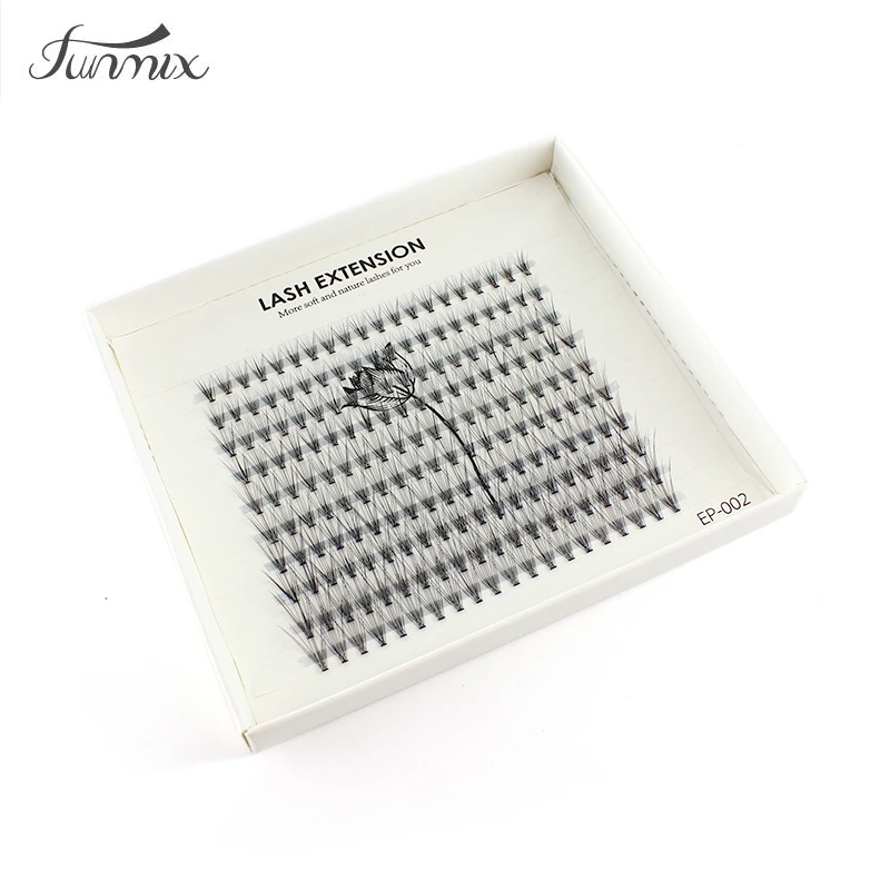 200pc FUNMIX 8-14mm MIX length Handmade False Eyelashes Grafting Natural Eye lashes Extensions Natural False Lashes