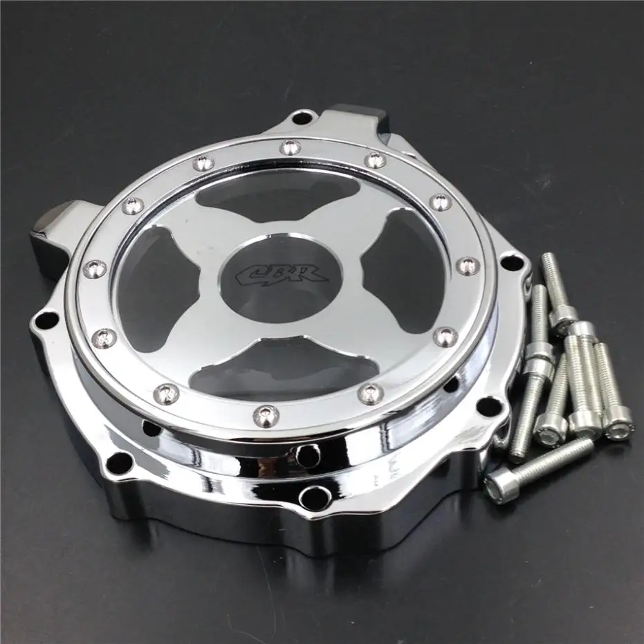 

Крышка статора двигателя с левой стороны для 04-07 Honda Fireblade CBR1000RR 2004 2005 2006 2007 мотоцикл велосипед черный/хром