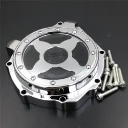 Engine Stator cover Left side For 04-07 Honda Fireblade CBR1000RR 2004 2005 2006 2007 Motorcycle Bike Black / Chrome