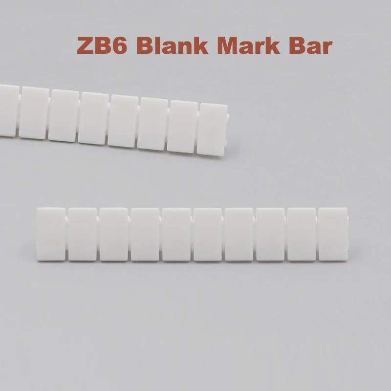 50 Stück ZB6 Blanko-Markierungsstreifen für UK2.5B UK5N UDK4 UKK5 UK5-TWIN DIN-Schienenklemmenblock Markierungsleiste Morsettiera ZB-6 Etikett – Detail 1