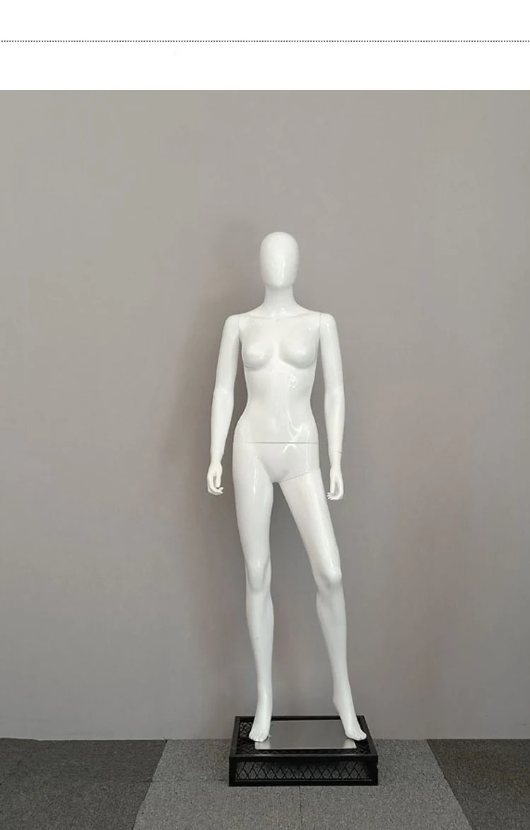 Fashionable Full Body Gloss White Mannequin Female Manican On Promotion