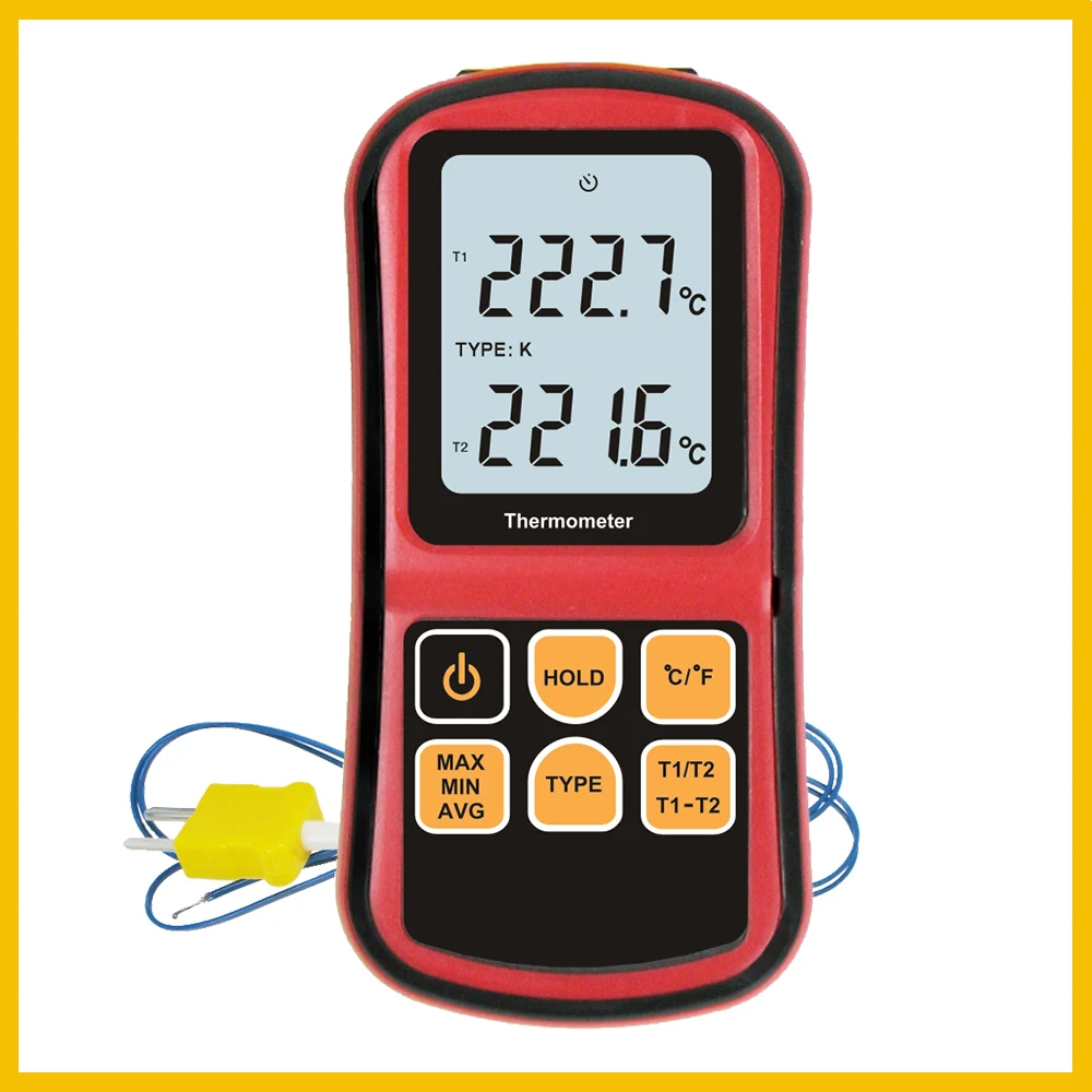 Professional thermometer Digital  Measure Tool thermometer Temperature Meter Tester for K/J/T/E/R/S/N with LCD Back light GM1312