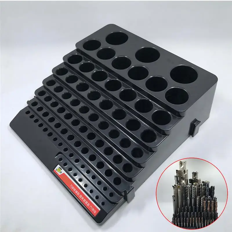 1pc Drill Bit Storage Box Milling Cutter Multifunctional Saving Space Drill Finishing Holder Organizer Case Box for CNC part Use