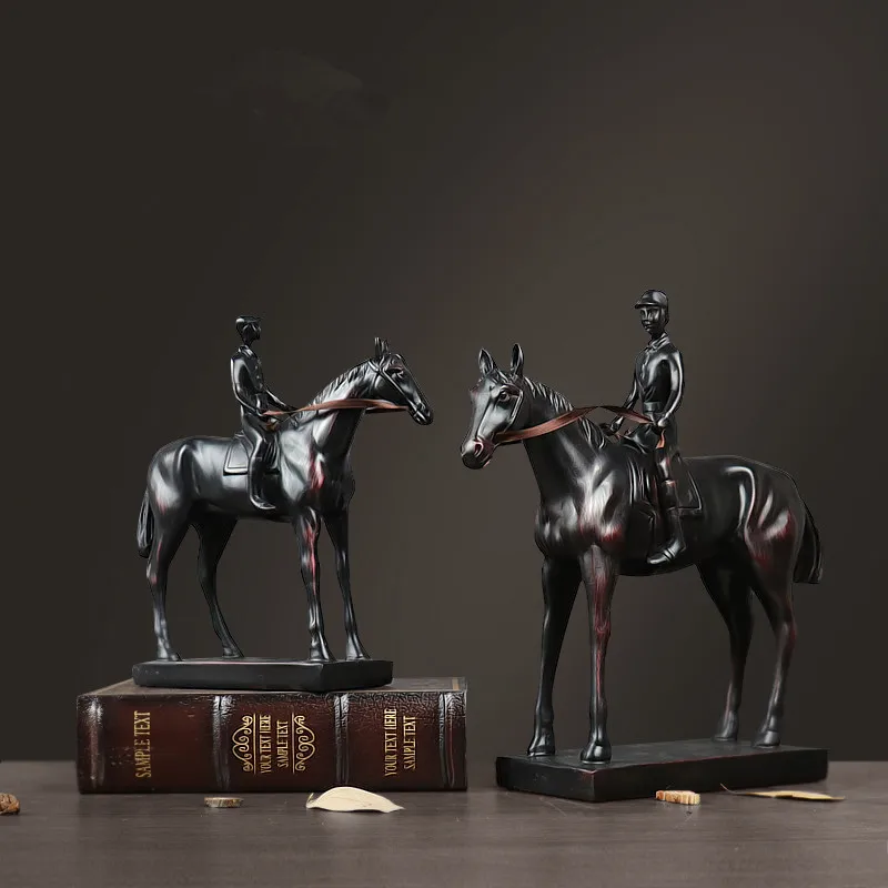 Battle Steed Knights'Ornaments, New Classical Creative Bar, Living Room, Office Soft Decoration Crafts, Villa Living Room