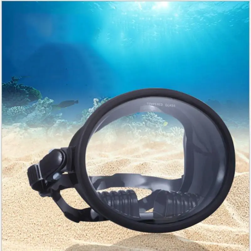 Adult Anti-leak Scuba Free Diving Full Face Mask Anti-Fog Snorkeling Swimming Goggles with Adjustable Strap for Women Men