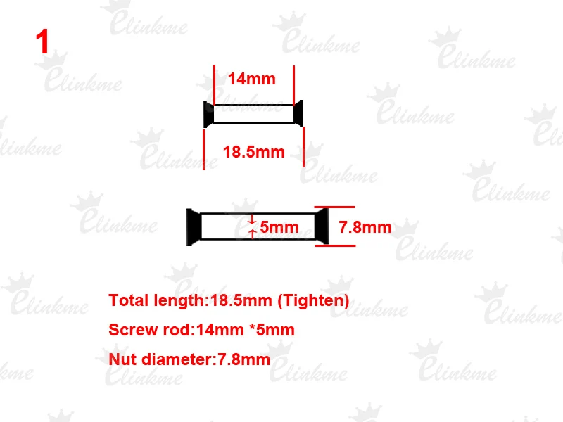 4pcs/set,DIN912 Knife Handle hex Flat head Screws Suitable for 5mm hole color gold