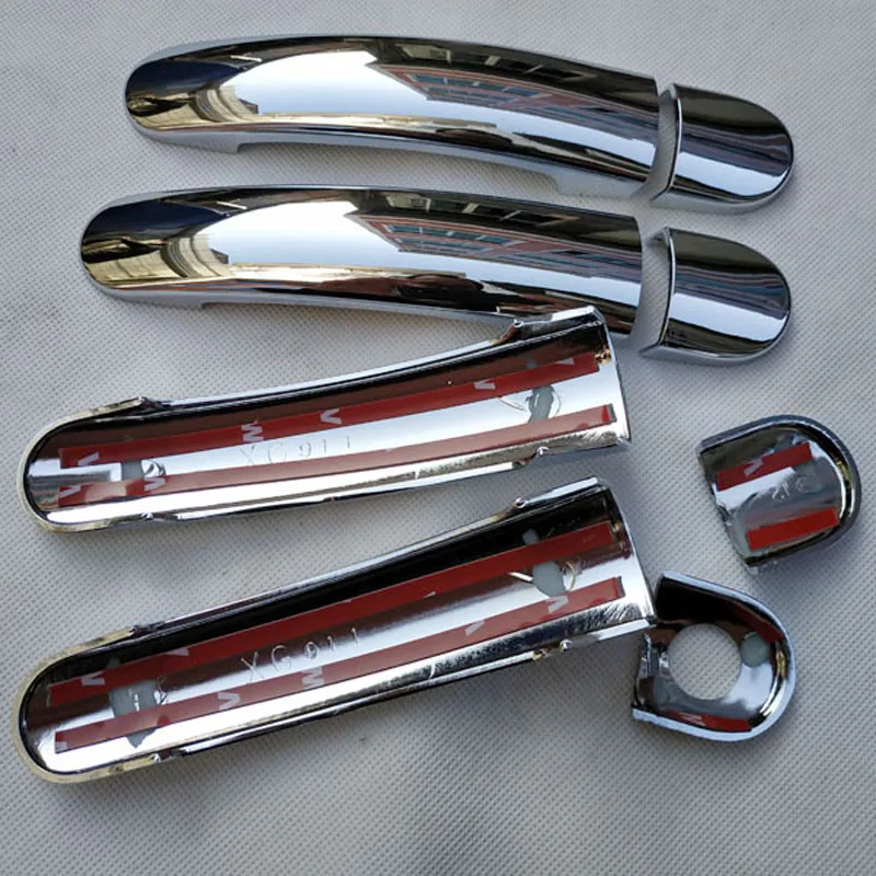 Para volkswagen vw polo mk5 6r 2011-2017 chrome maçaneta da porta do carro capa guarnição estilo