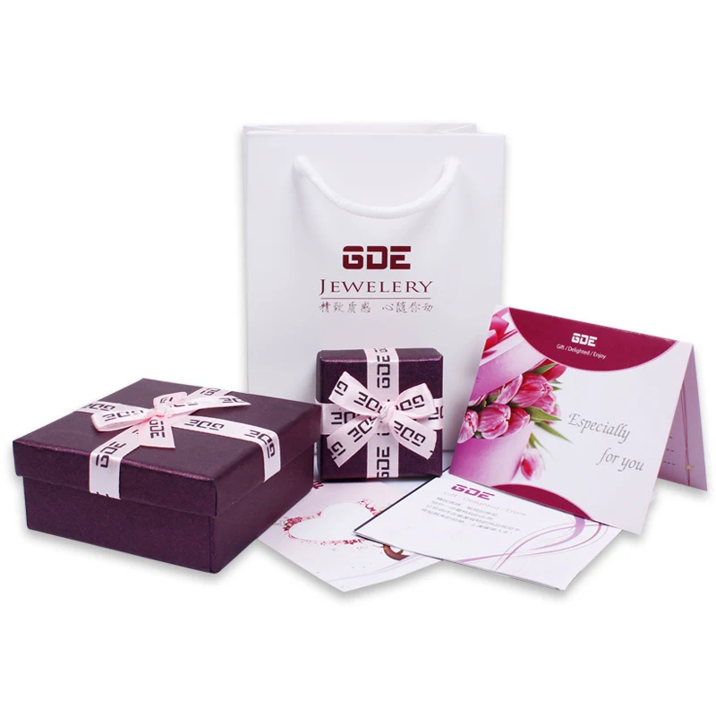 Gde gift jewelry packaging box jewelry bags greeting card