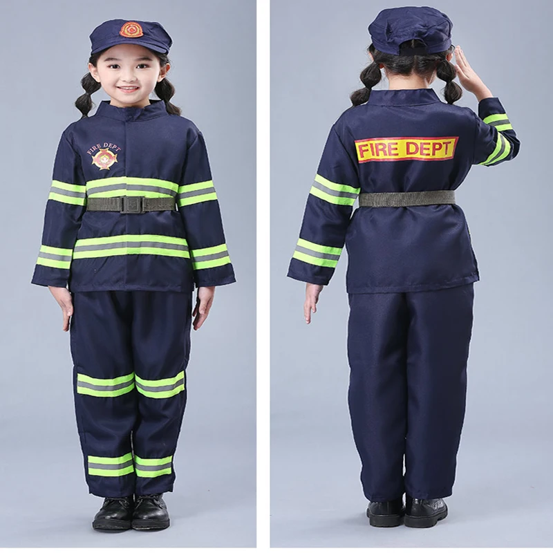 Disfraz Sam de bombero para niños, ropa de fiesta de cumpleaños, uniforme de Cosplay de Halloween para niñas y niños