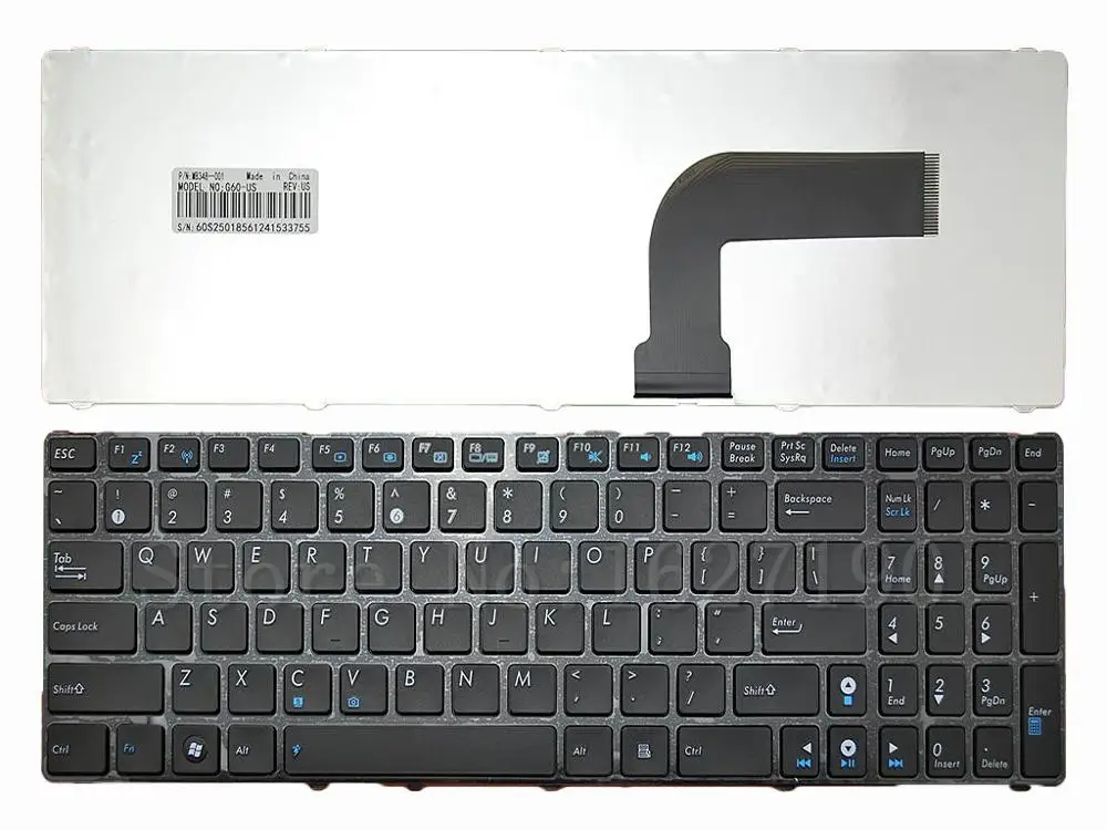 US Keyboard For ASUS G60 GLOSSY FRAME BLACK New Laptop Keyboards With  PN:V111462AK1