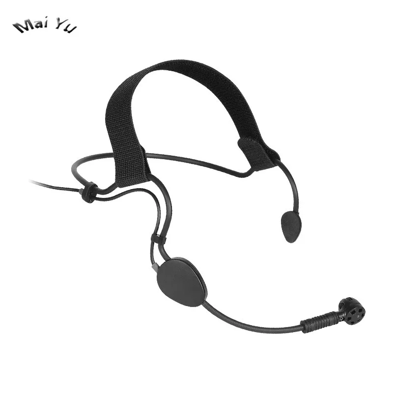 Fone de ouvido condensador para microfone, de alta qualidade, com fio, para alto-falante amplificador, 3.5mm, conector único parafuso