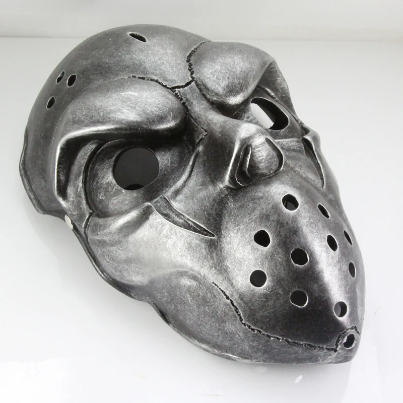 

Slapshot Hockey Mask Korean Online Game Theme for Party Halloween Christmas Cosplay Resin Full Face Silver Free Shipping