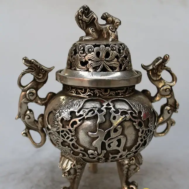 

Antique Old QingDynasty carving pot,bliss Dragon censer,hand crafts,best collection&adornment,free shipping