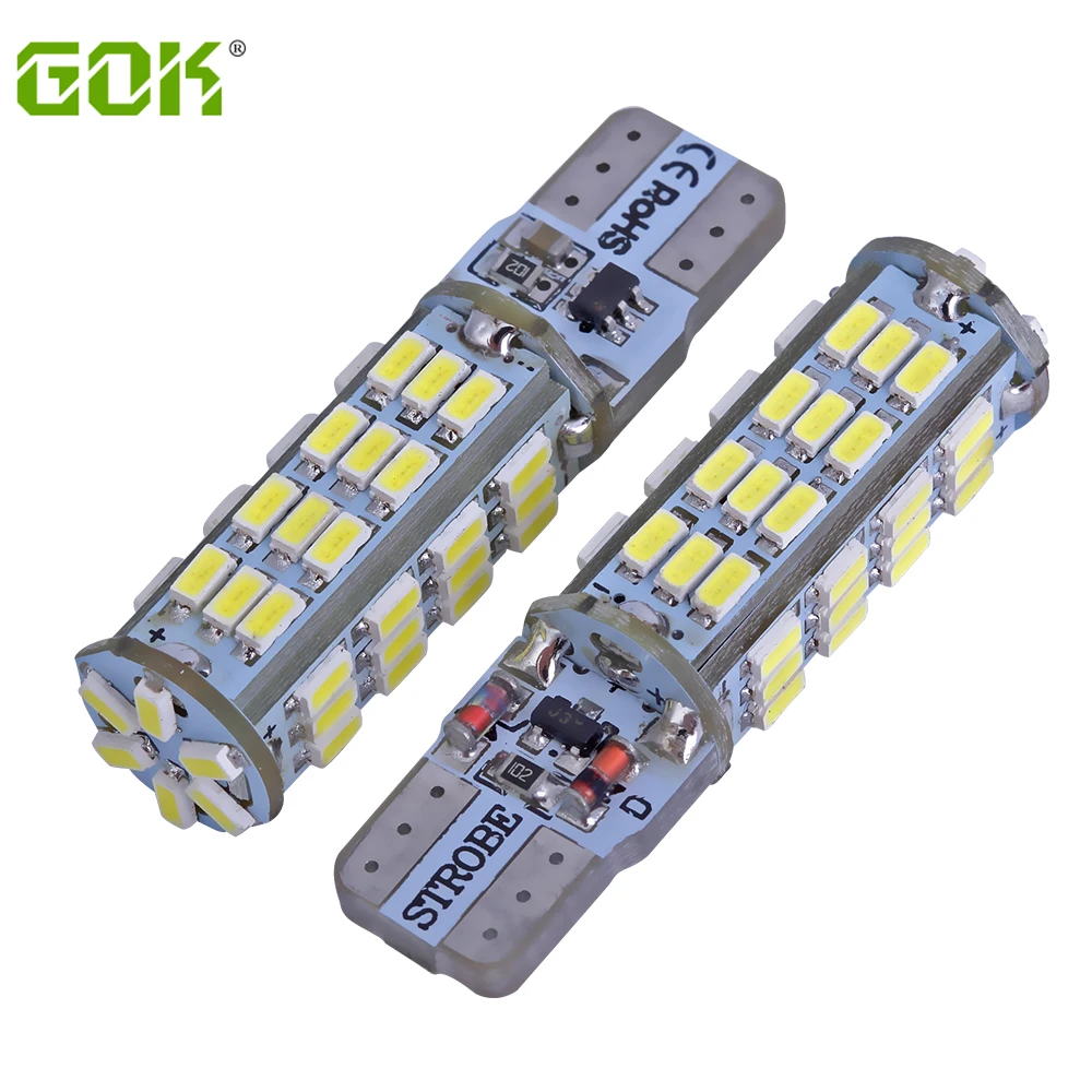 

2pcs T10 54SMD 3014 Led Strobe Flashing Car Accessories Interior Light 194 W5W Lasting Shine With Auto Strobe Flash Two Modes