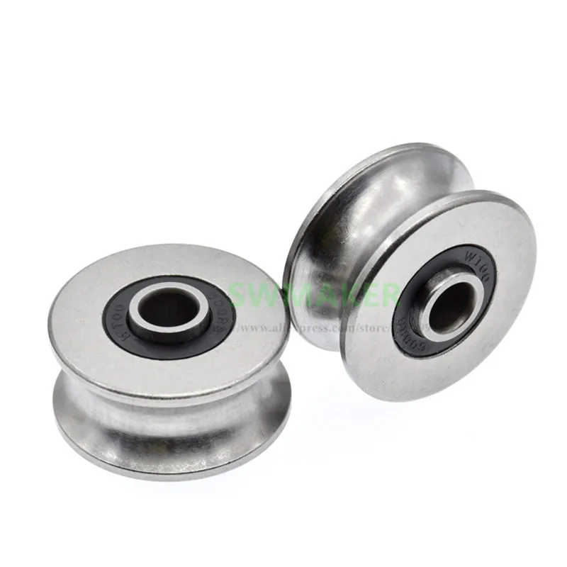 1pcs 8x35x17mm 8mm Bore Bearing with 35mm 440C Stainless Steel Pulley U Groove Track Roller Bearing High Quality