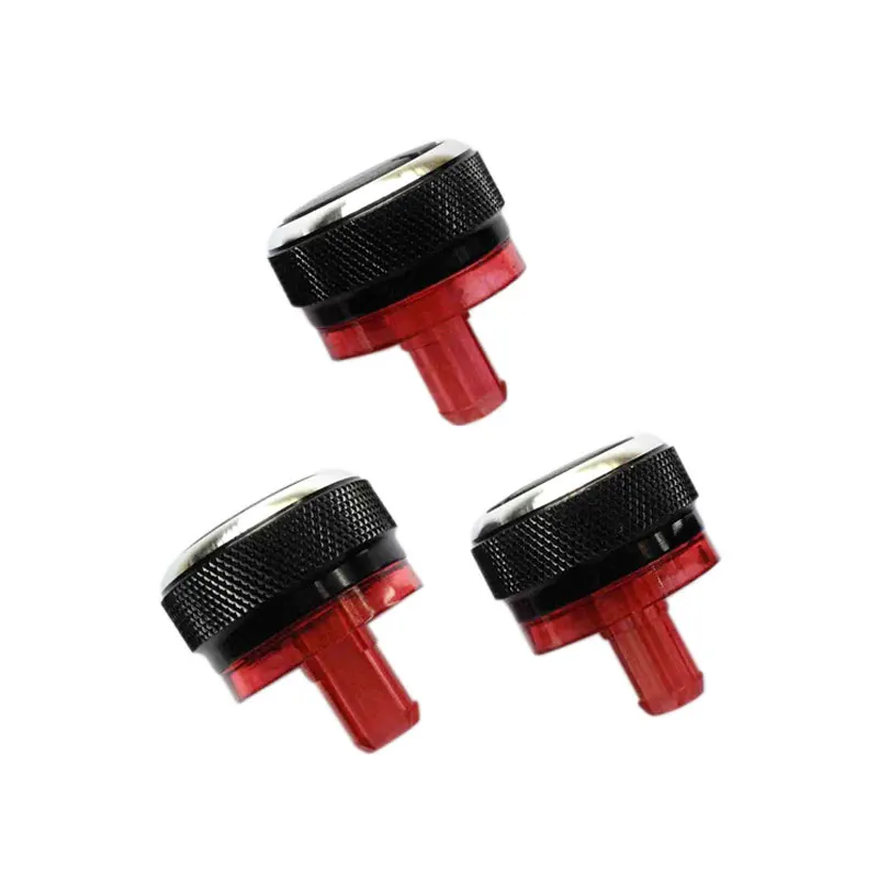 3pcs/set Aluminum Alloy Air Conditioning Knob AC Knob Heat Control Switch Knob For Citroen C2 Peugeot 206 207 Car Styling