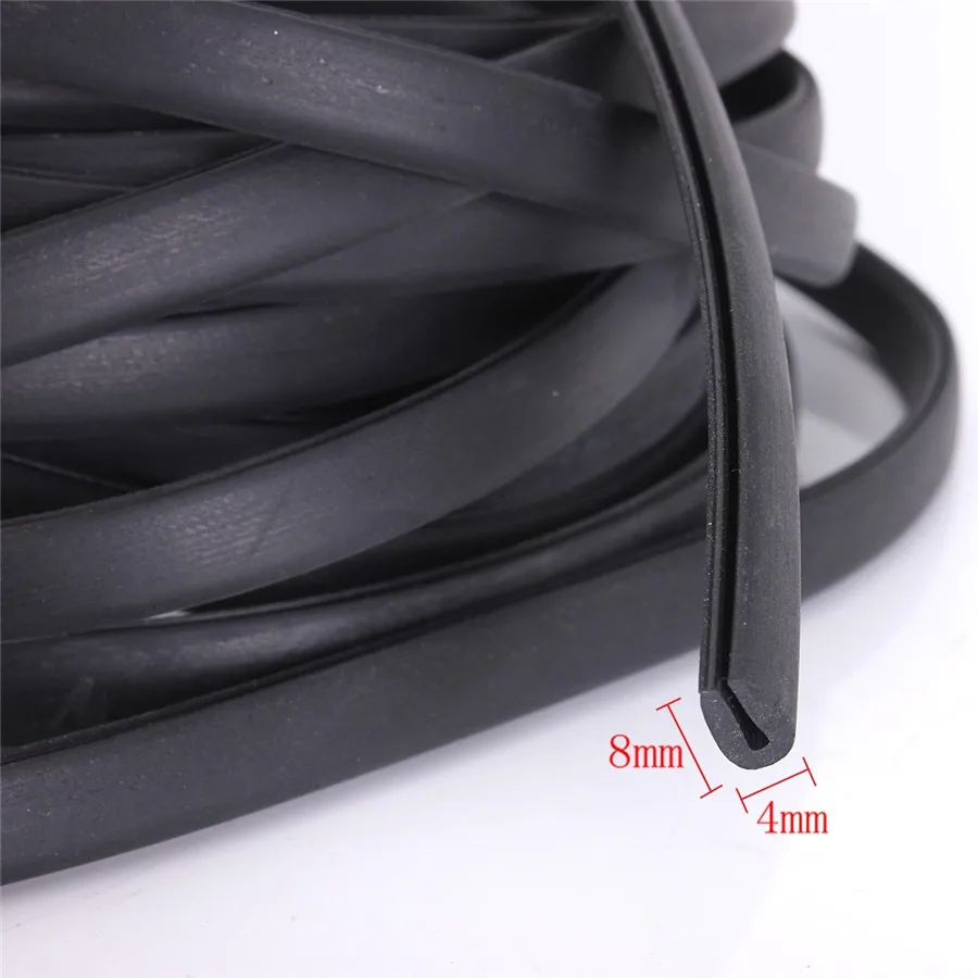 6M Car Styling Auto Rubber Mouldings Trim Strip Door Scratch Protector Edge Guard Cover Crash Rubber Sealing Strip Anti Wear