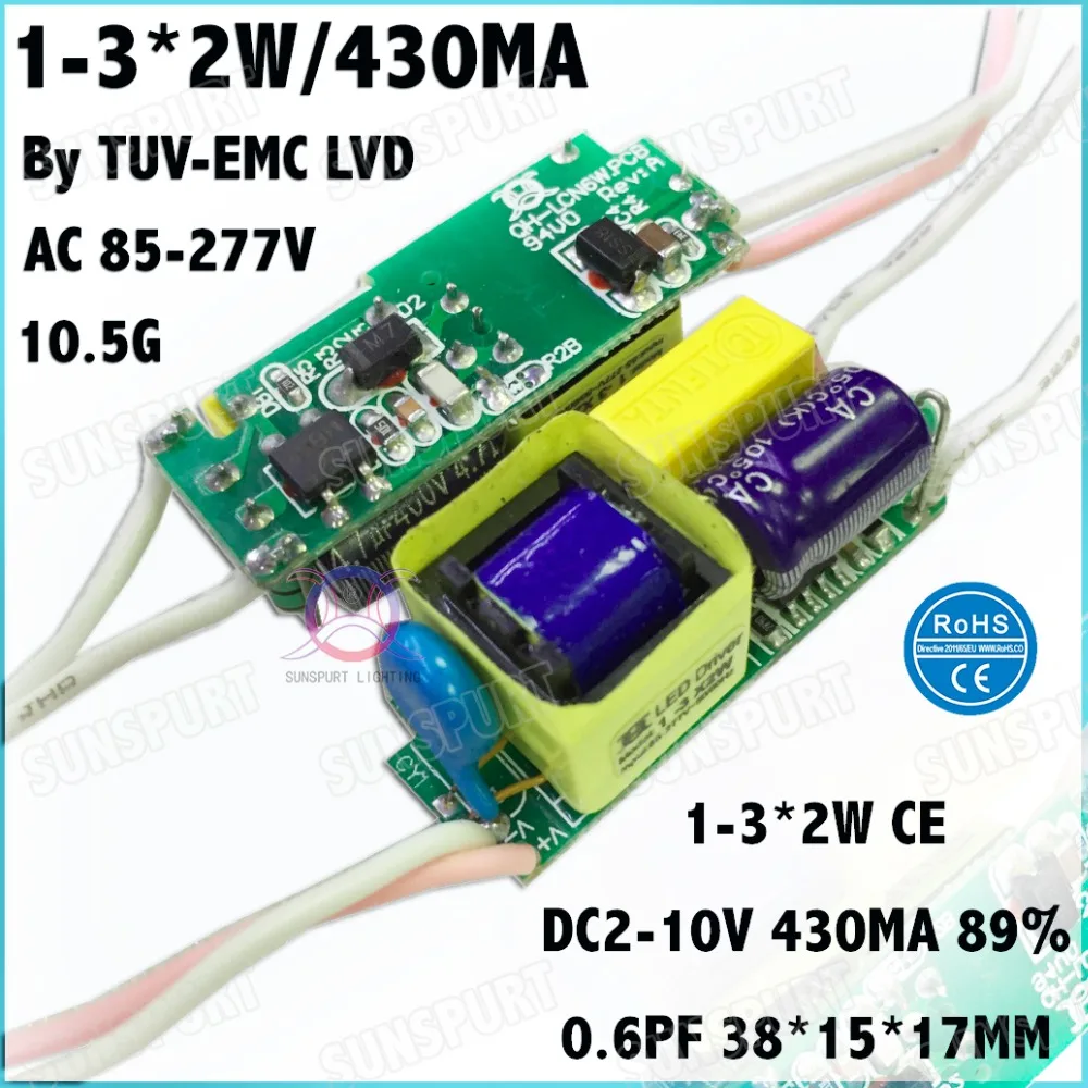 

5Pcs By CE High Quality 6W AC85-277V LED Driver 1-3Cx2W 450MA DC2-11V Constant Current LED Power For LED Bulb Lamp Free Shipping