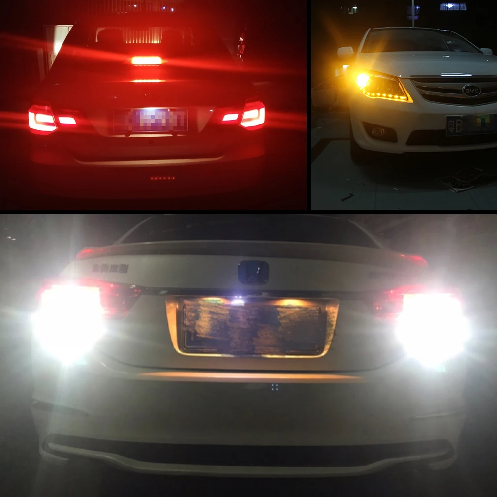 2Pcs 1157 BA15D BAY15D 1156 BA15S P21W P21/5W Led Bulb S35 800LM Car Turn Signal Lamp Reverse Brake Lights Red White Yellow 12V