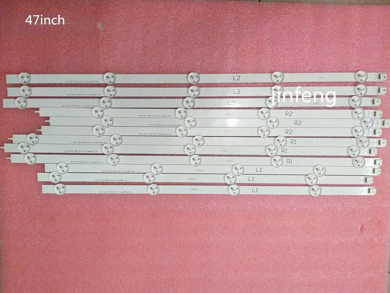 

(New Kit) 12pcs/set R1,L1,R2,L2 47"LED backlight bar Replacement for LG 47LN519C 6916L-1174A 6916L-1175A 6916L-1176A 6916L-1177A