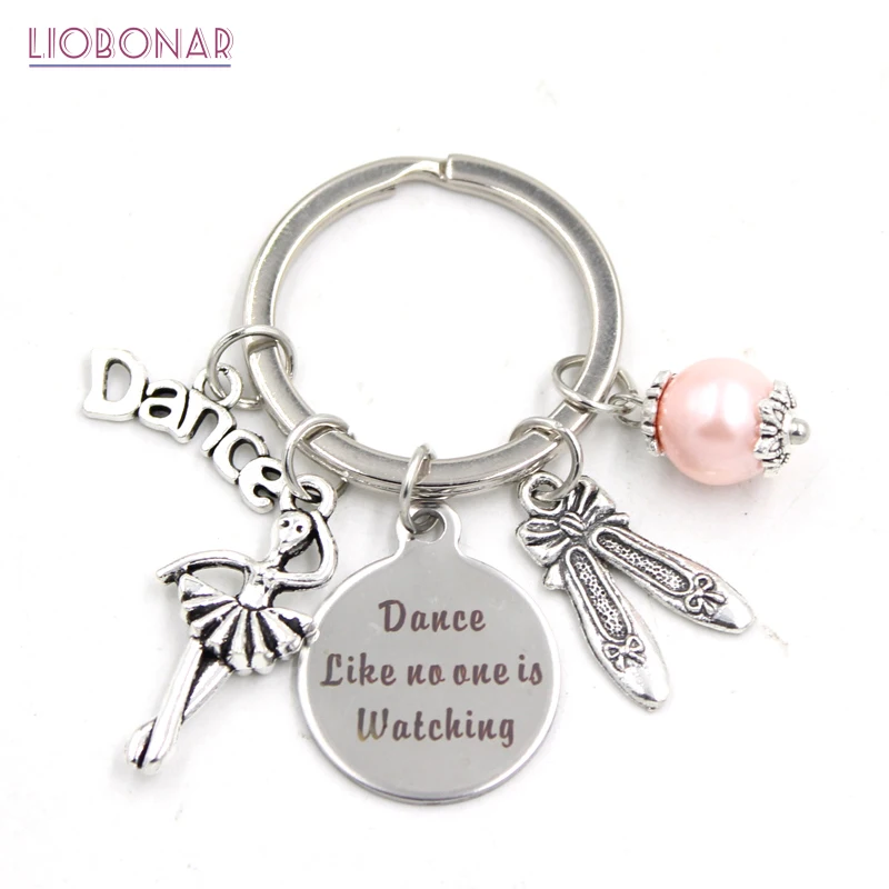 1PC New Arrival Stainless Steel Key Ring Dance Ballerina Key Chain Keyring Dance Ballet Gifts Jewelry